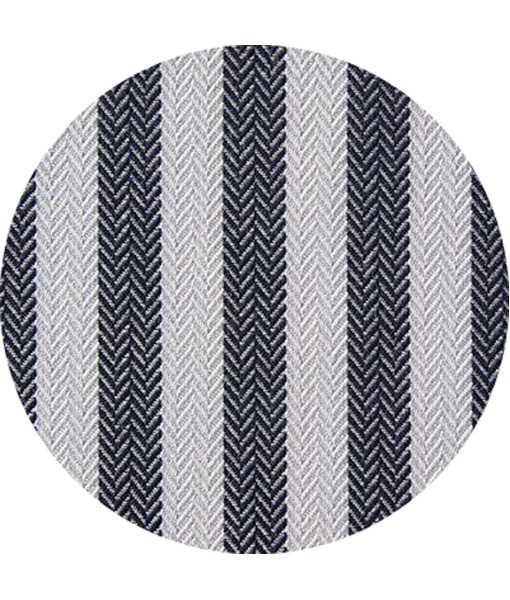 Thin Stripes Blue Navy White Piping Blue Acrylic Fabric