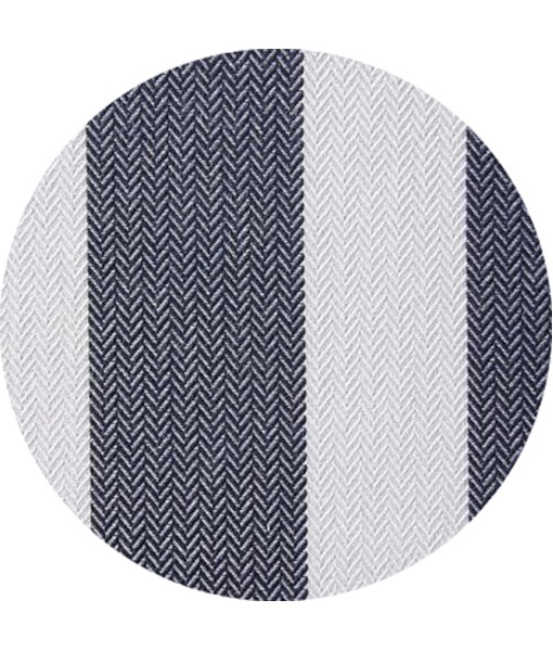 Wide Stripes Blue Navy/ White Acrylic Fabric