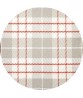 Plaid Beige Polipropylene Fabric