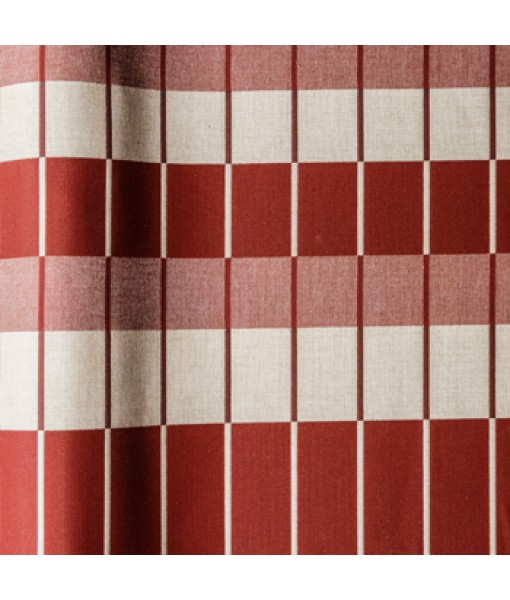 Shade Red Geometric Fabric