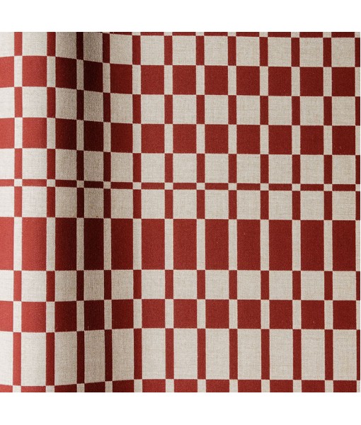 Dash Red Geometric Fabric