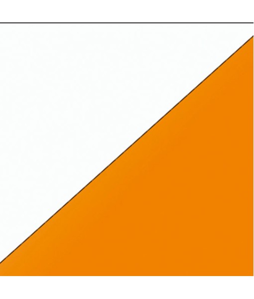 White/Orange Two-Tone Lacquered Finish